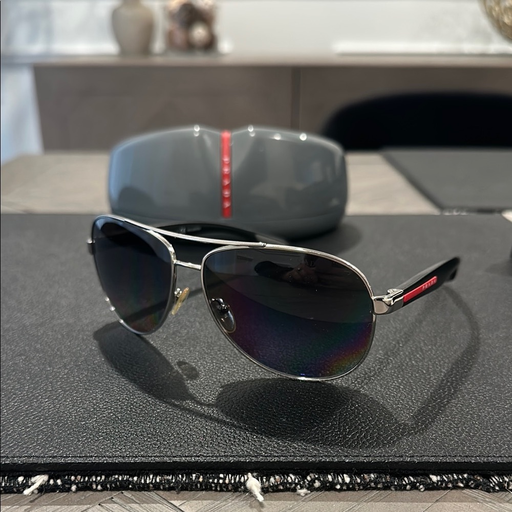 Prada Linea Rossa Ops Aviator Sunglasses - Picture 10 of 10